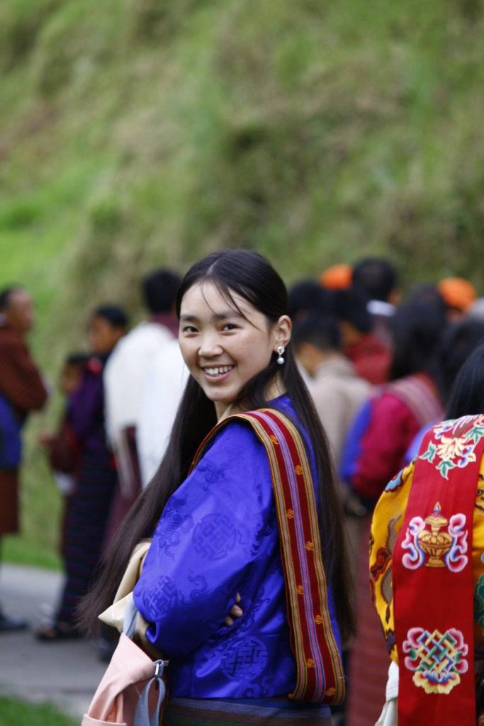 Bhutan girl smiling